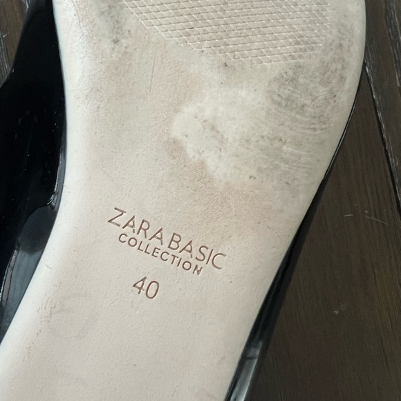 Zara Basic Glossy Black Patent Leather Tassel Loafers - Picture 8 of 8